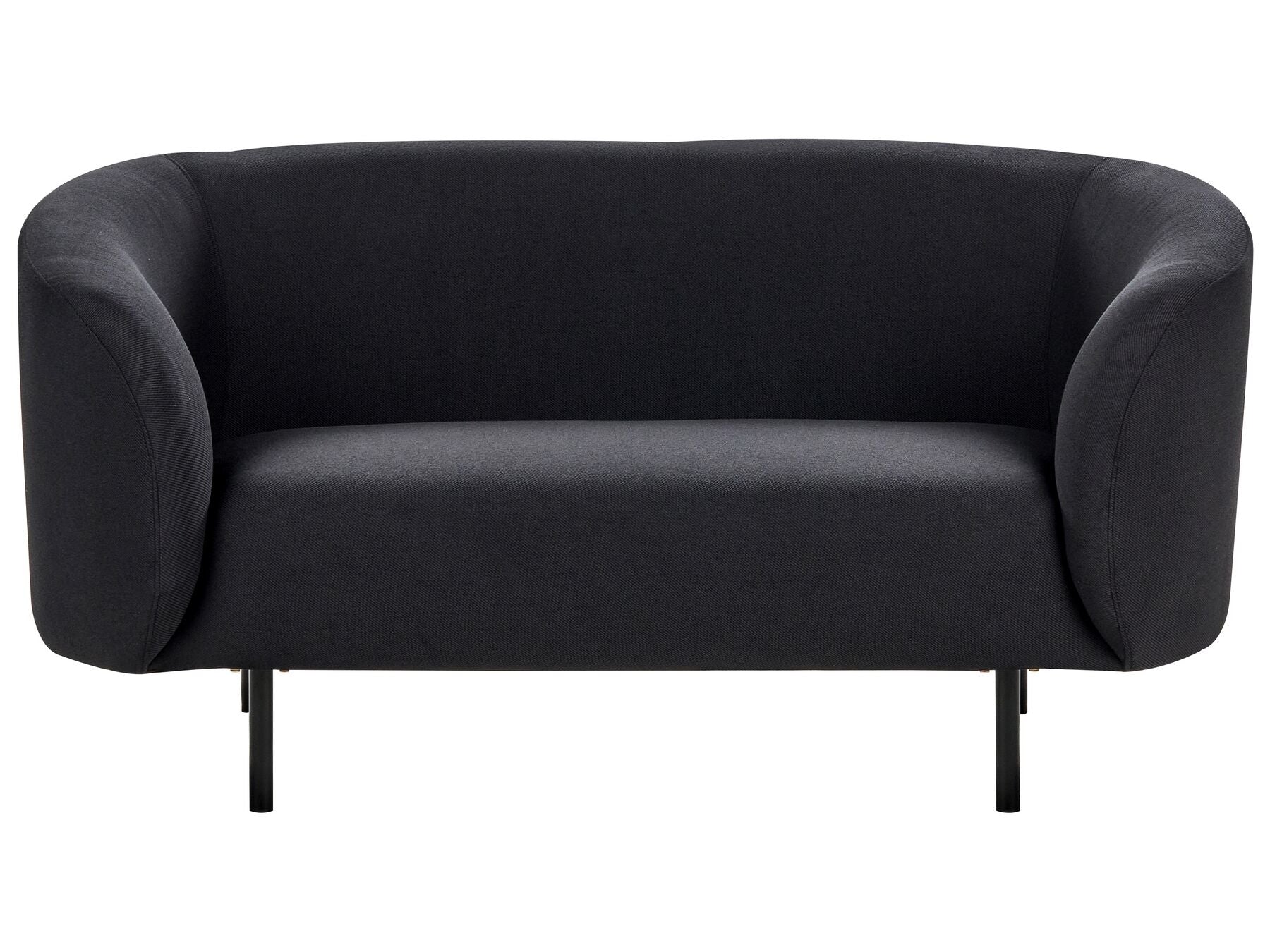 2 Seater Fabric Sofa Black LOEN