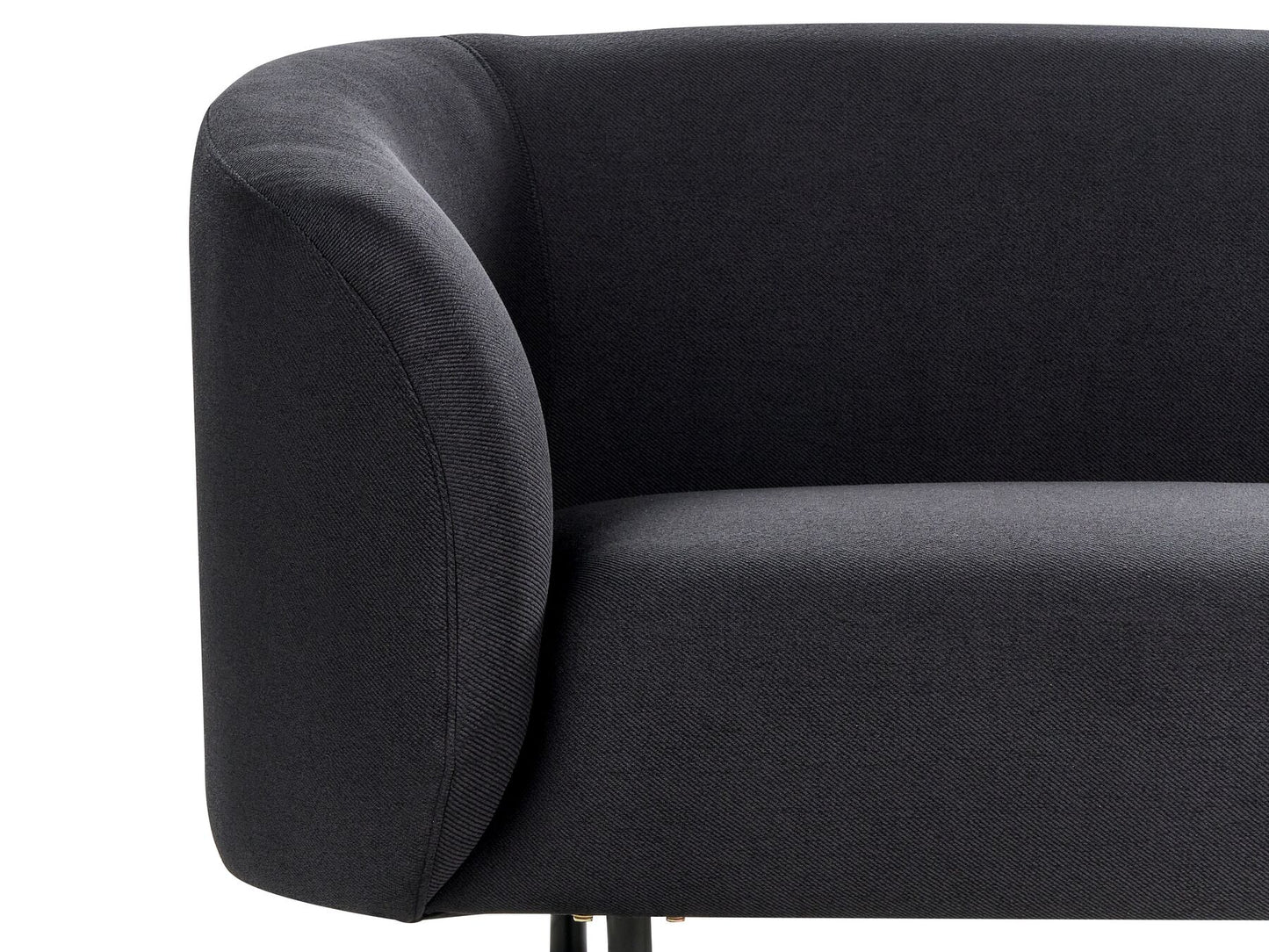 2 Seater Fabric Sofa Black LOEN