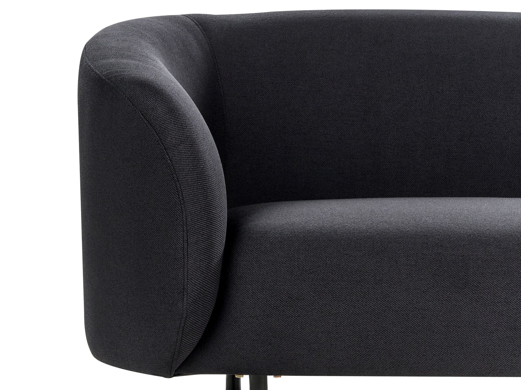 2 Seater Fabric Sofa Black LOEN