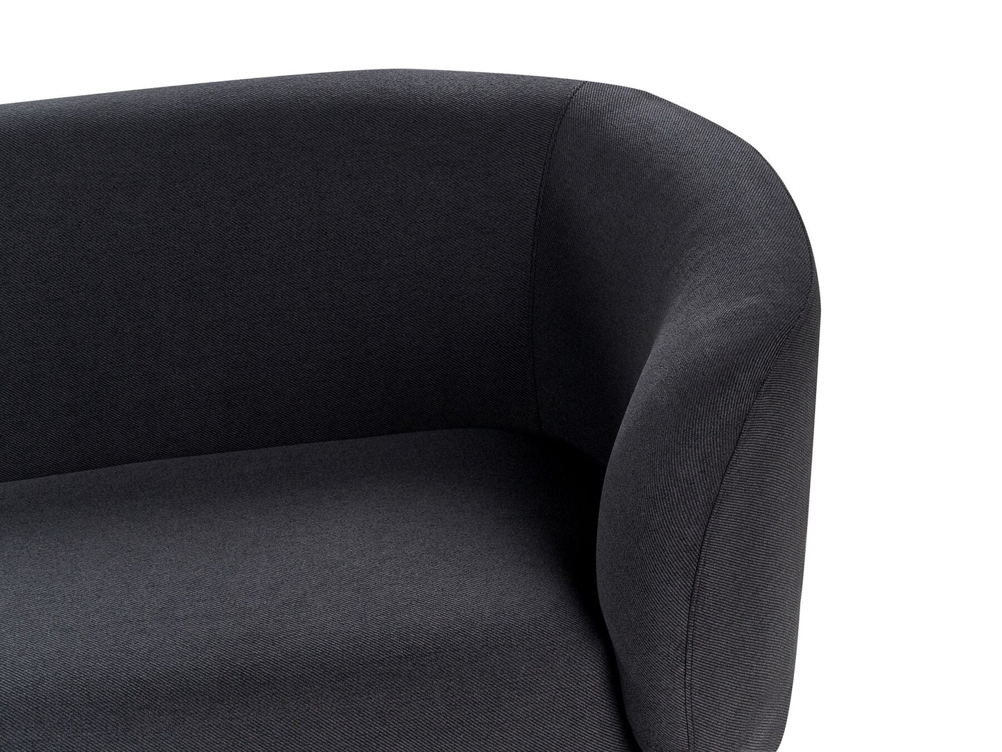 2 Seater Fabric Sofa Black LOEN