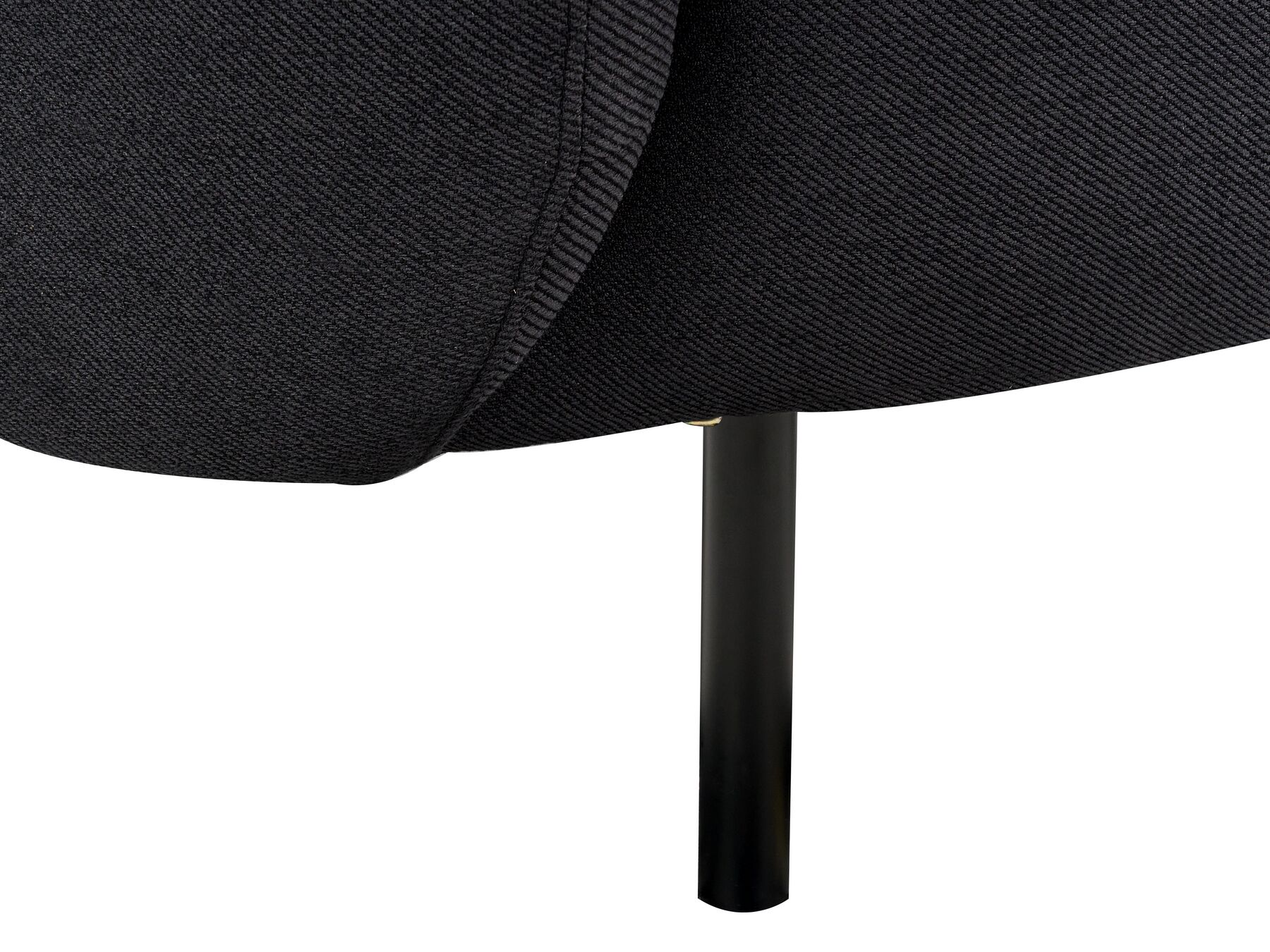 2 Seater Fabric Sofa Black LOEN