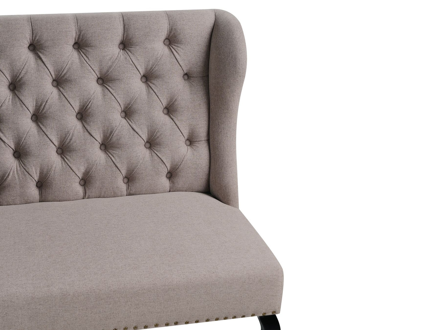2 Seater Fabric Kitchen Sofa Light Brown TORSBY