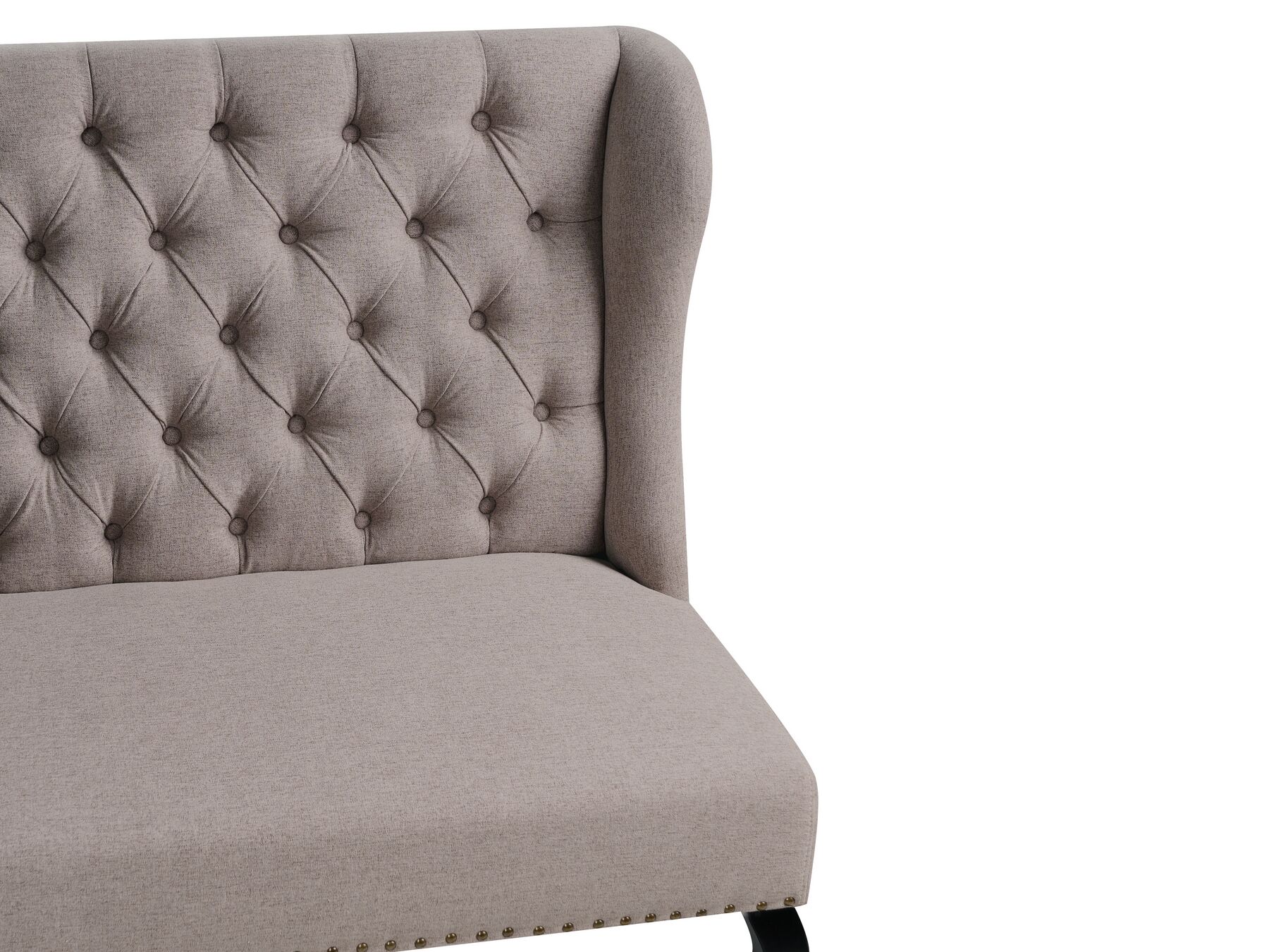 2 Seater Fabric Kitchen Sofa Light Brown TORSBY