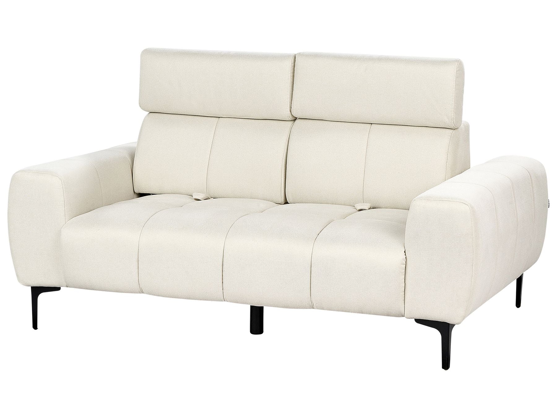 2 Seater Fabric Sofa Cream VEGAMO