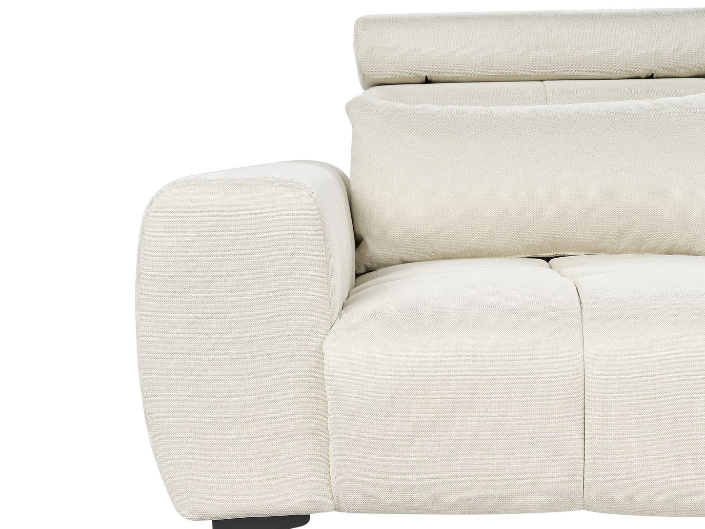 2 Seater Fabric Sofa Cream VEGAMO