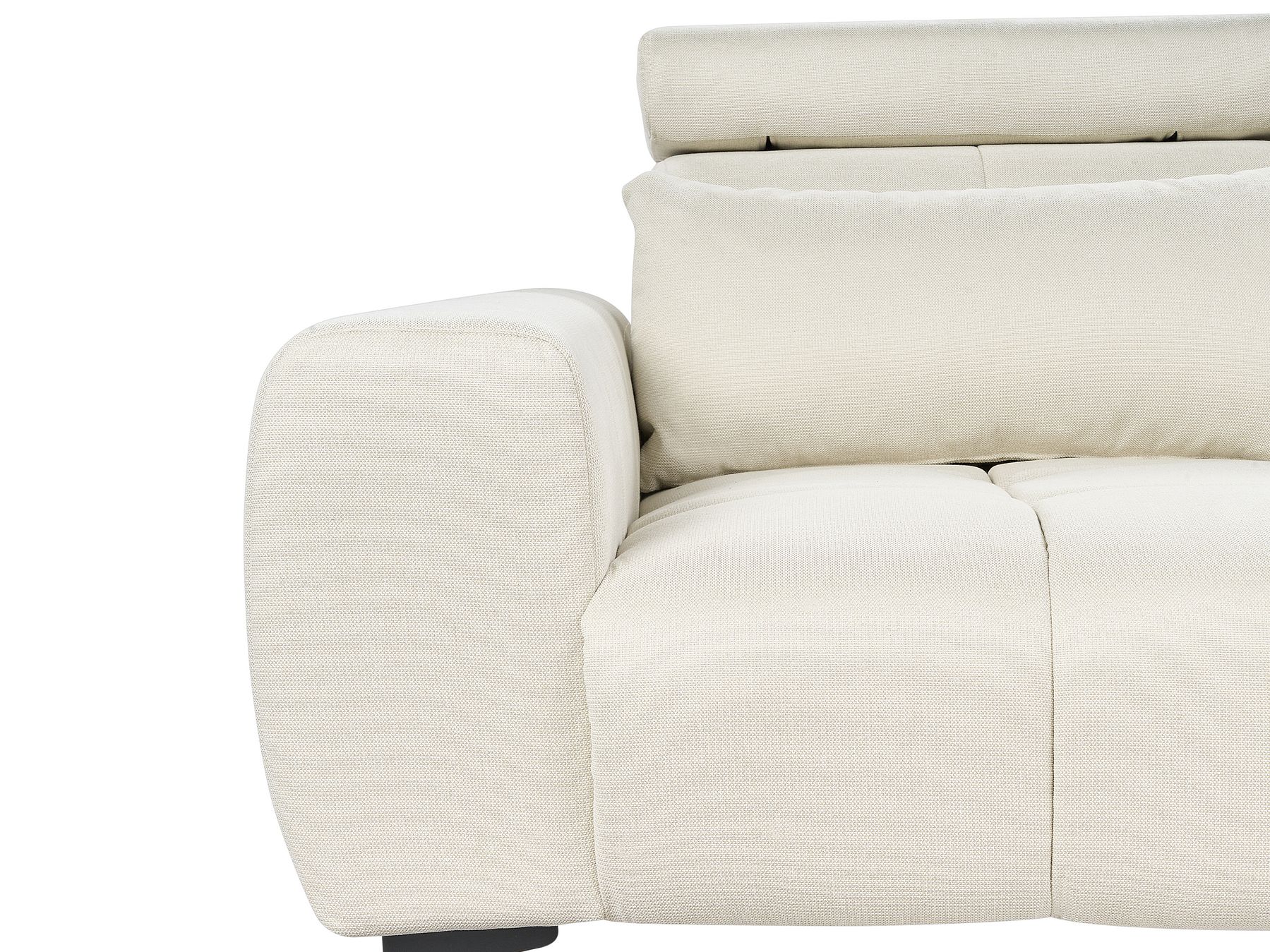 2 Seater Fabric Sofa Cream VEGAMO