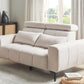 2 Seater Fabric Sofa Beige VEGAMO