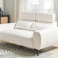 2 Seater Boucle Sofa White VEGAMO