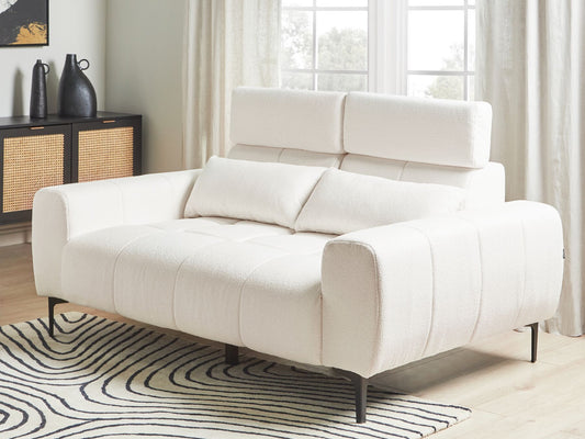 2 Seater Boucle Sofa White VEGAMO