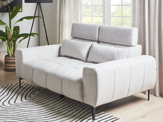 2 Seater Fabric Sofa Grey VEGAMO