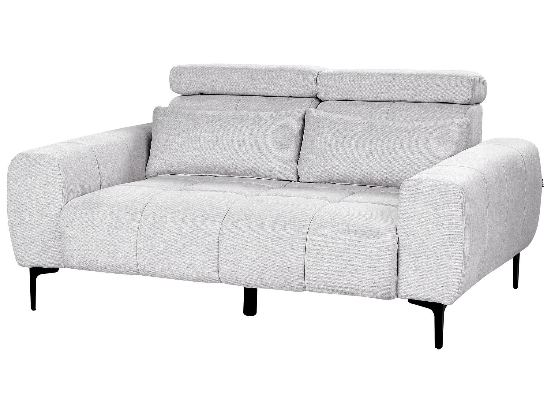 2 Seater Fabric Sofa Grey VEGAMO