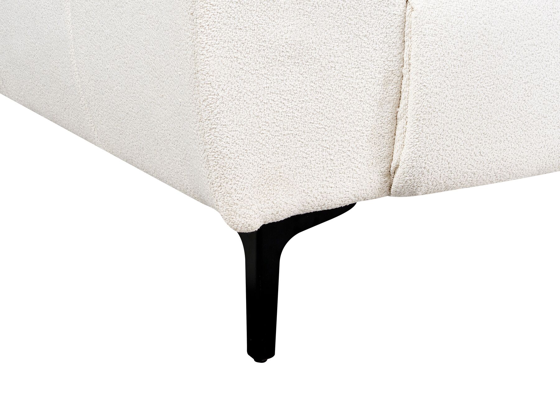 3 Seater Boucle Sofa White VEGAMO