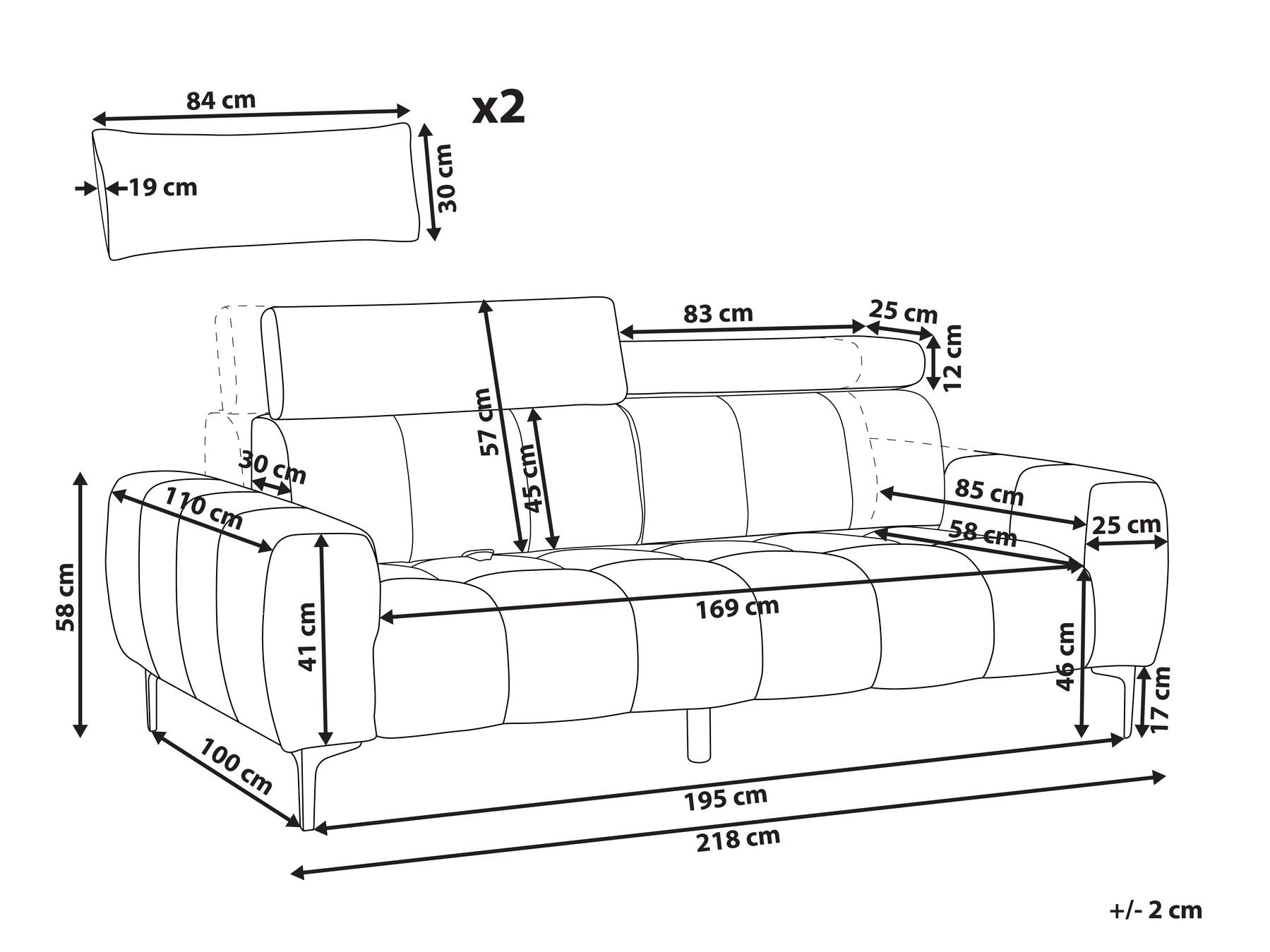 3 Seater Boucle Sofa White VEGAMO