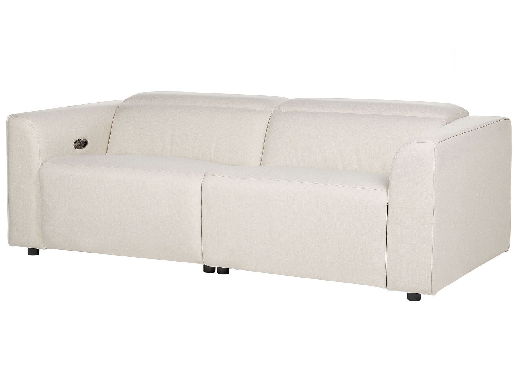 2 Seater Fabric Electric Recliner Sofa with USB Port Light Beige ULVEN