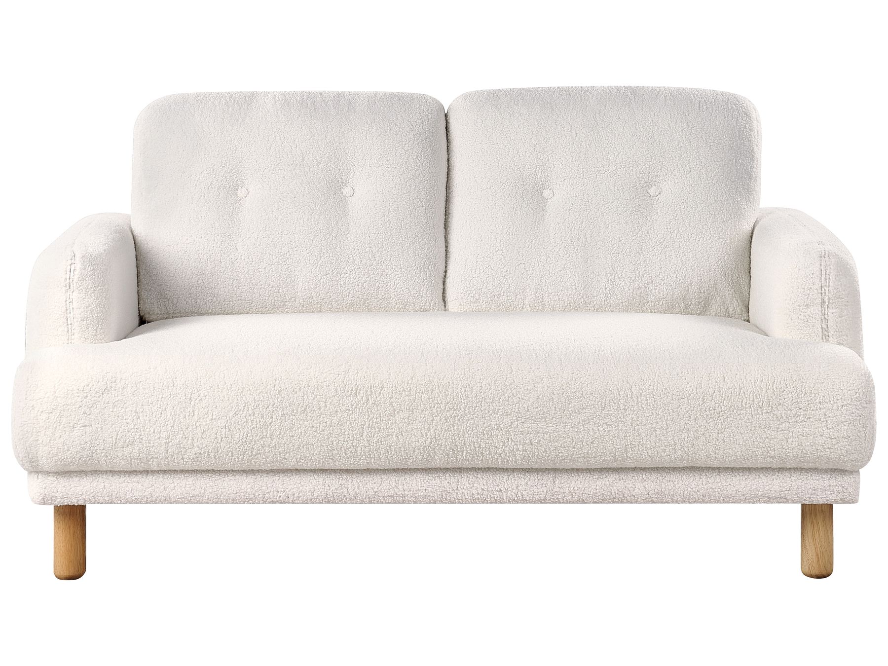 2 Seater Boucle Sofa White TUVE