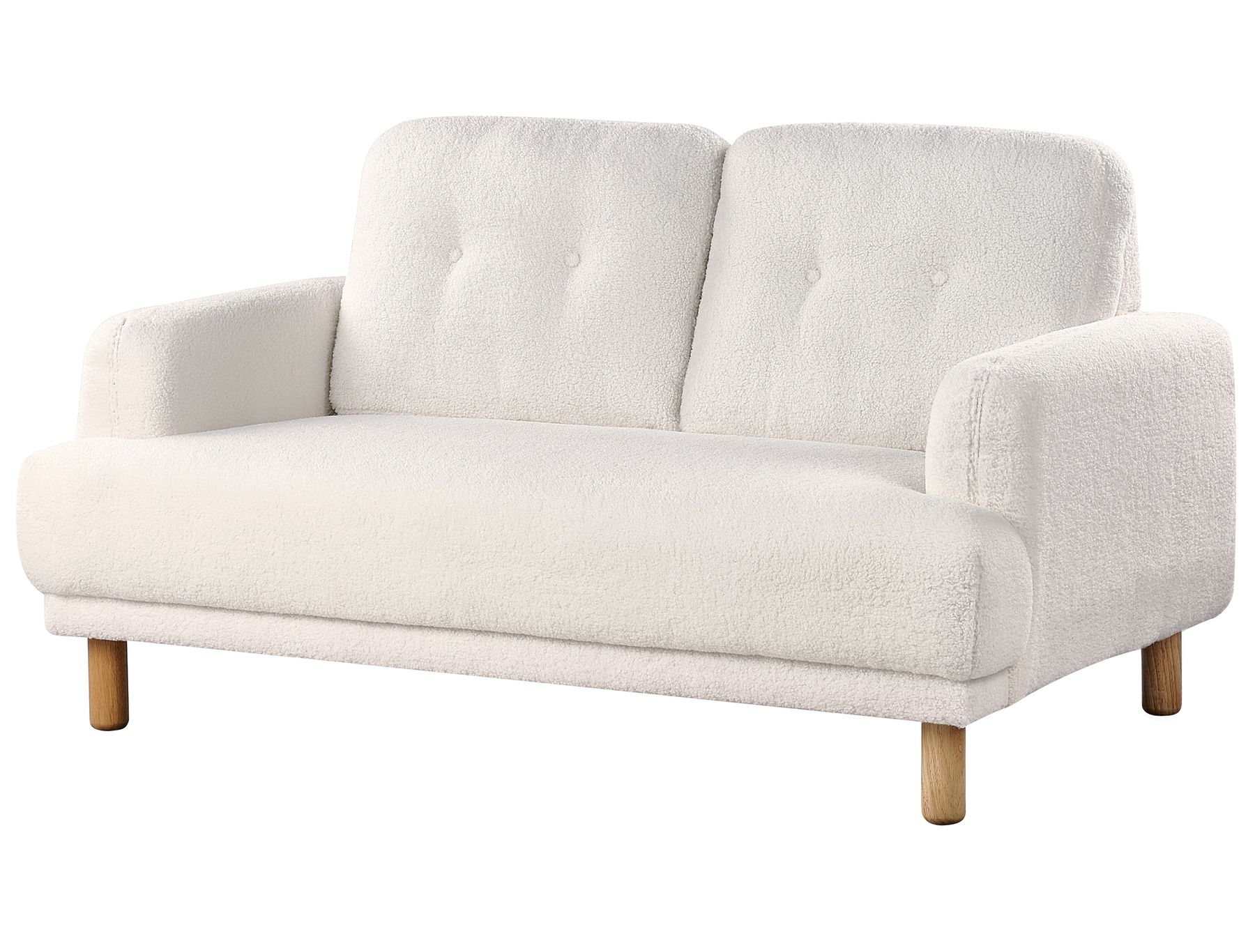 2 Seater Boucle Sofa White TUVE