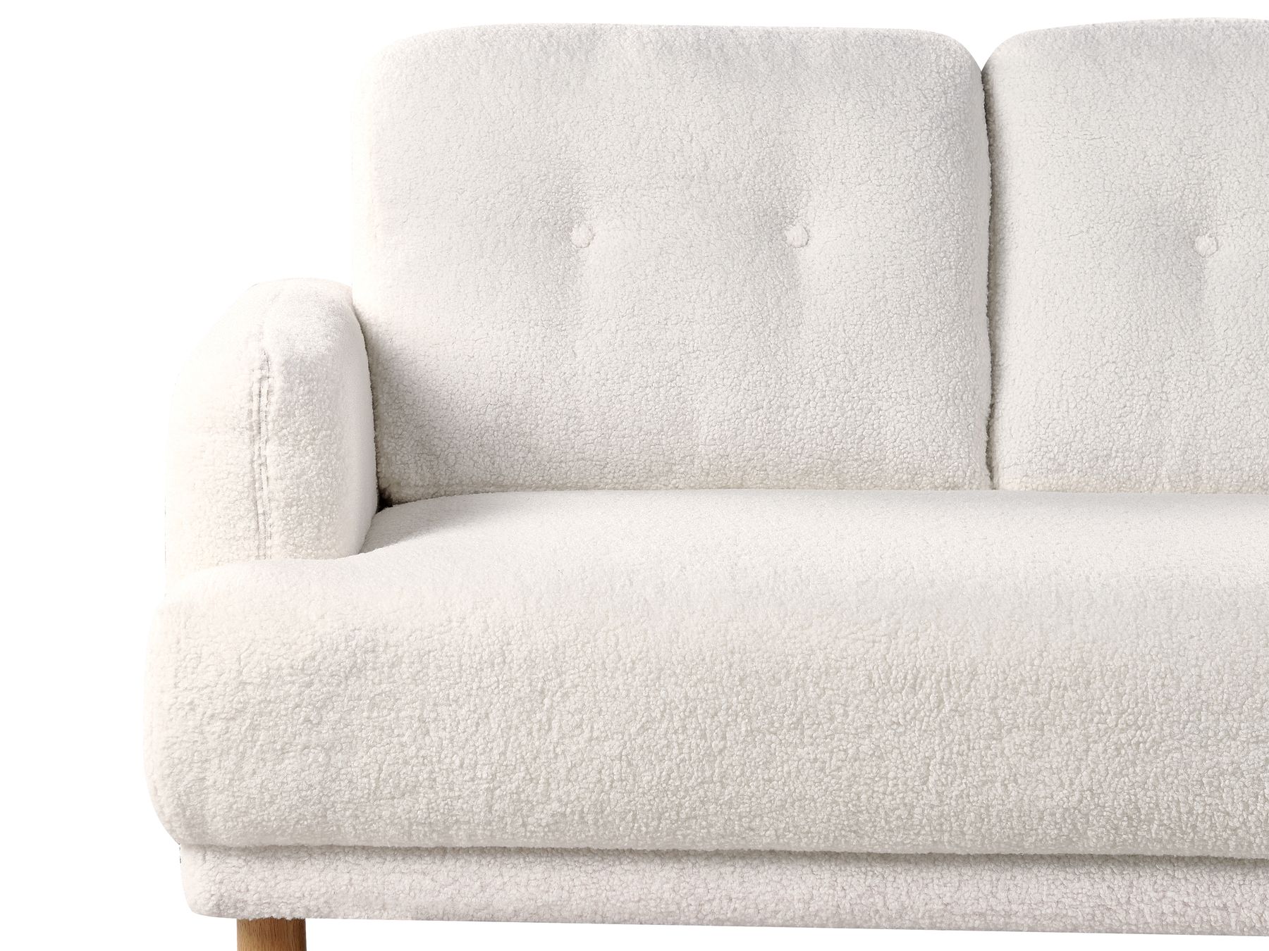 2 Seater Boucle Sofa White TUVE
