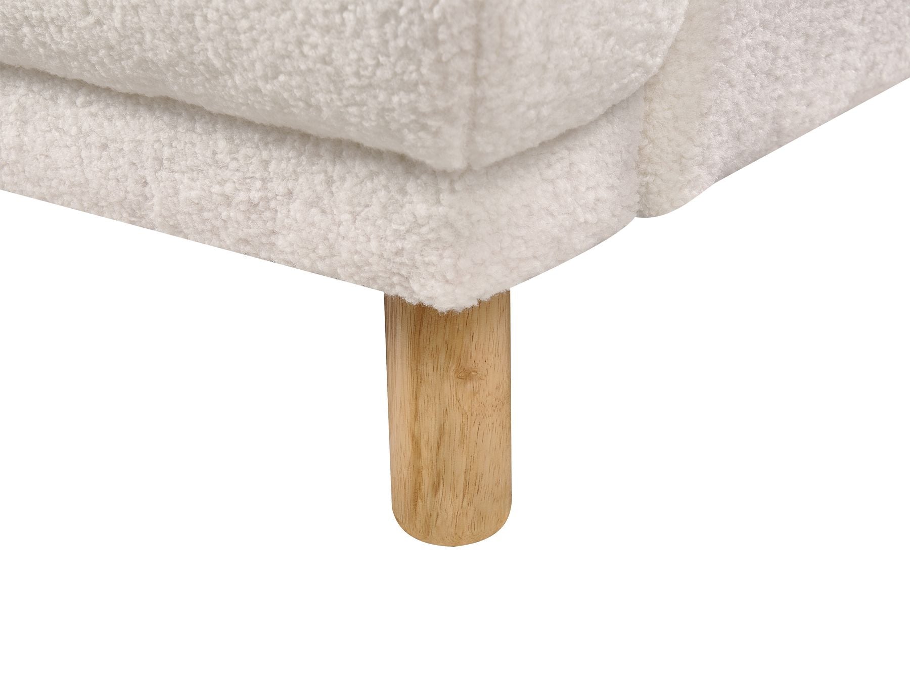 2 Seater Boucle Sofa White TUVE