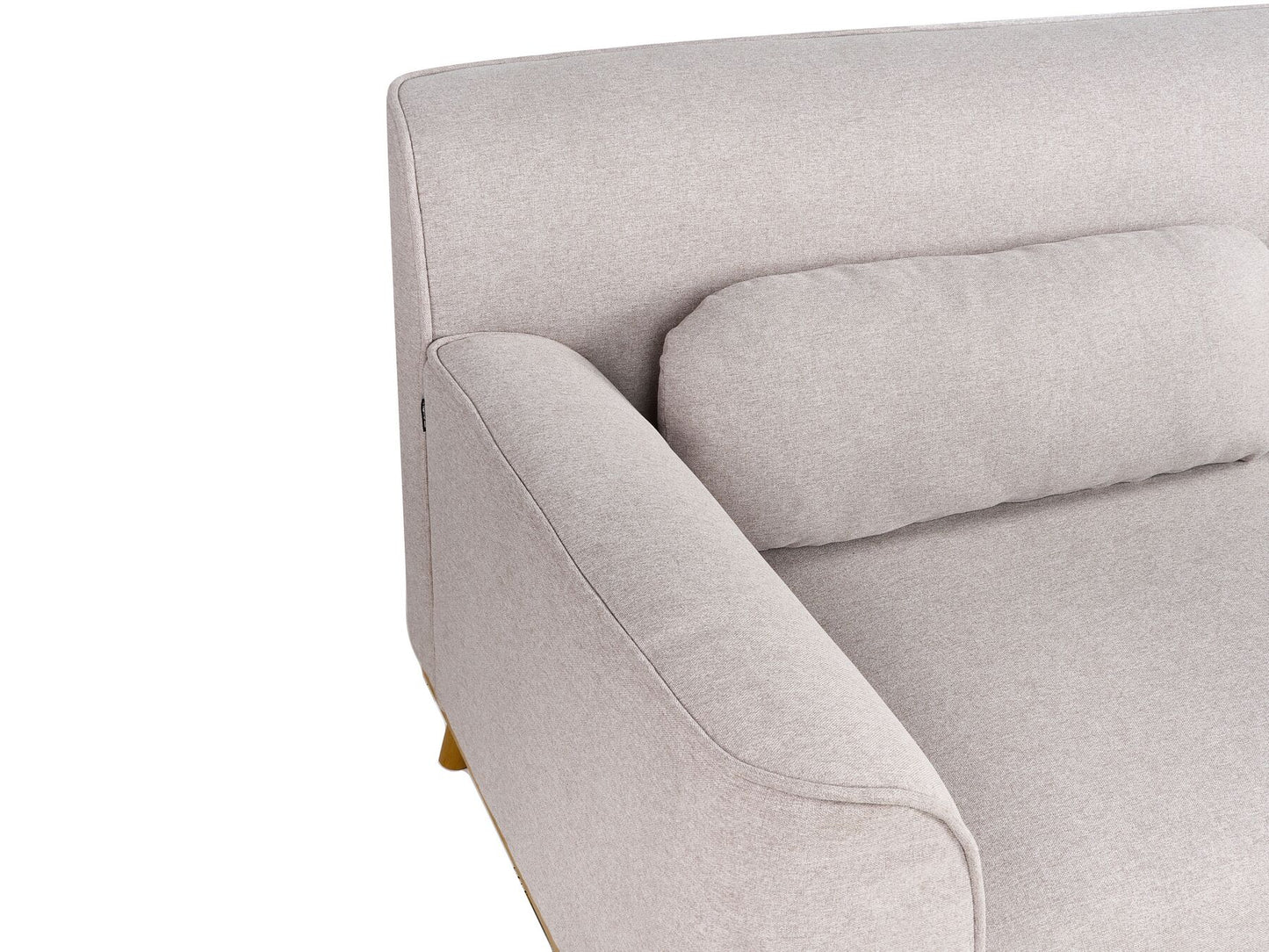 Right Hand Fabric Corner Sofa Light Grey SIMOS