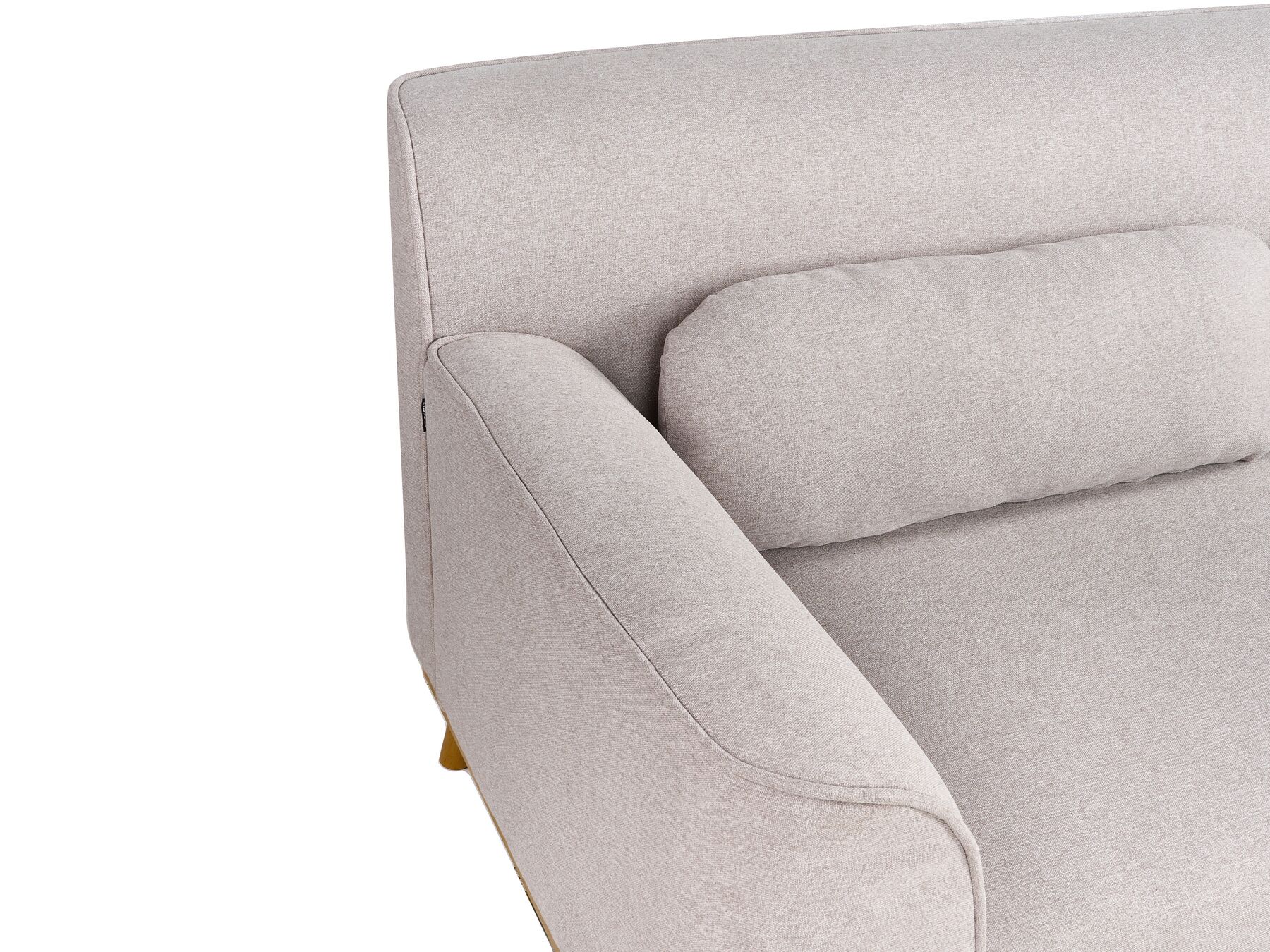 Right Hand Fabric Corner Sofa Light Grey SIMOS