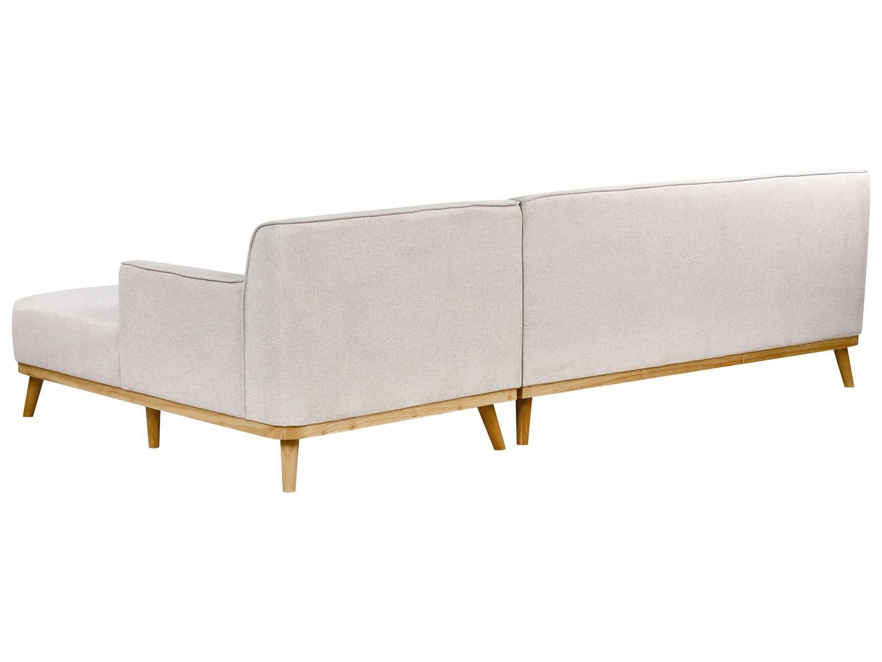 Left Hand Fabric Corner Sofa Light Grey SIMOS