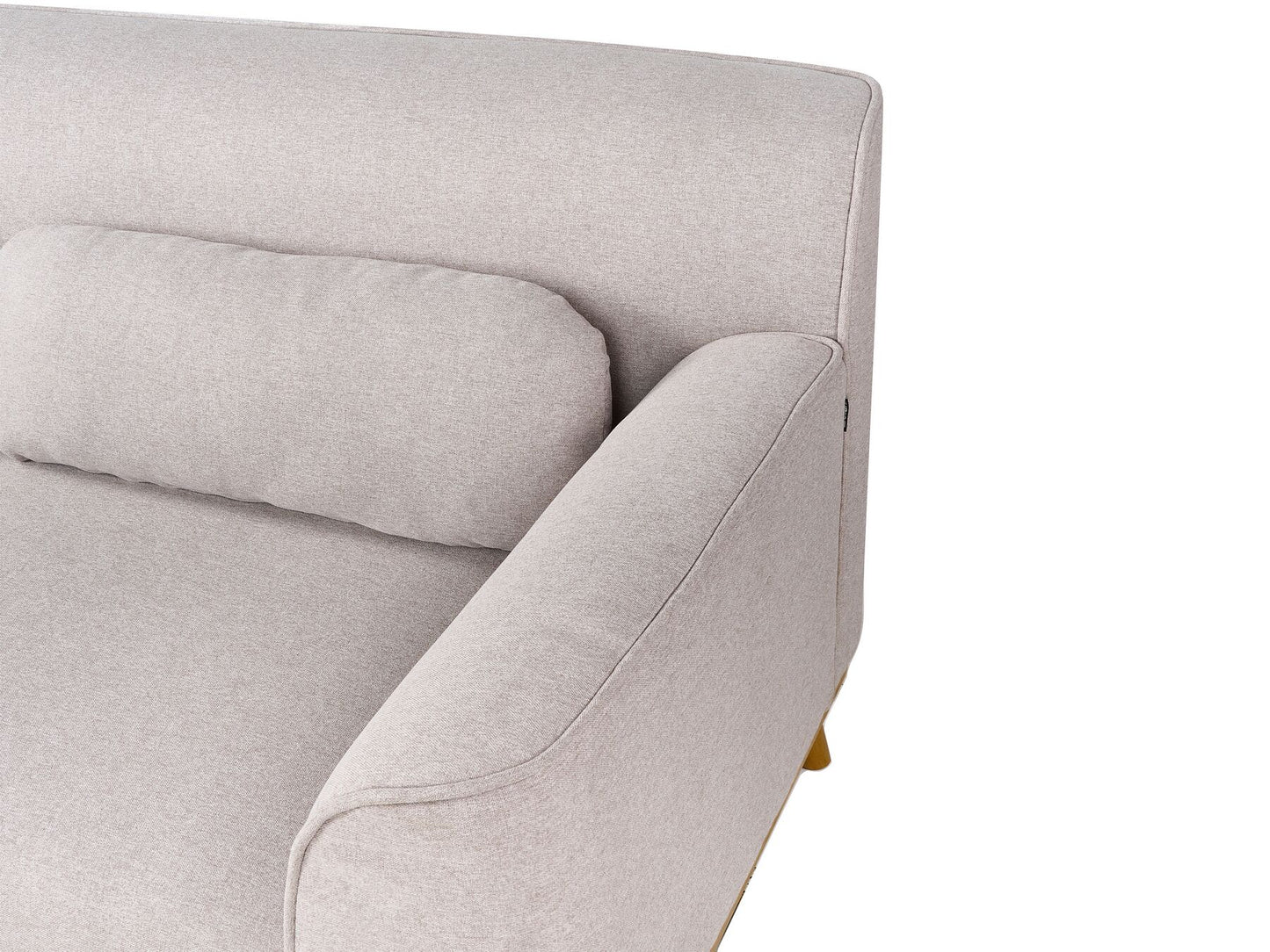 Left Hand Fabric Corner Sofa Light Grey SIMOS