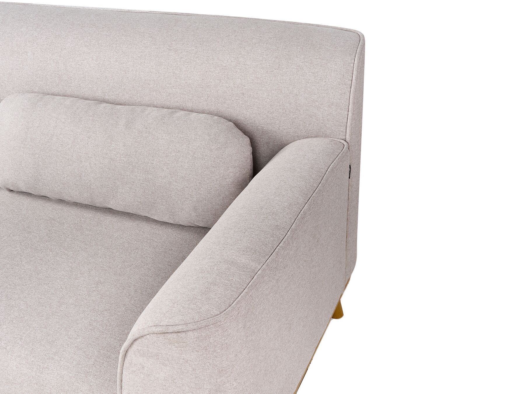 Left Hand Fabric Corner Sofa Light Grey SIMOS