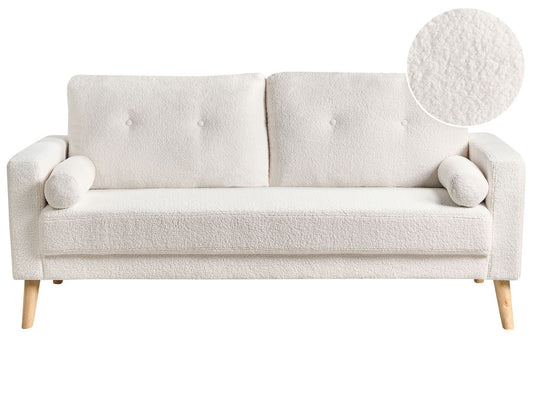 2 Seater Boucle Sofa Off-White KALMAR