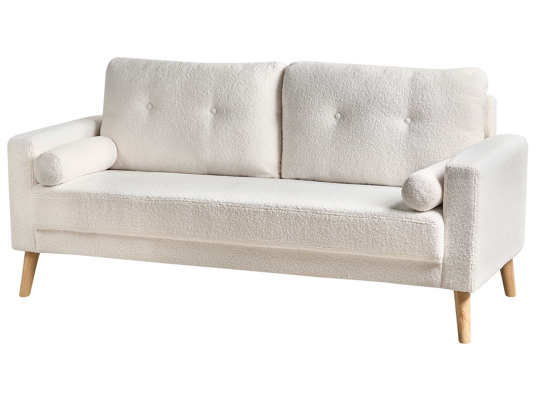 2 Seater Boucle Sofa Off-White KALMAR