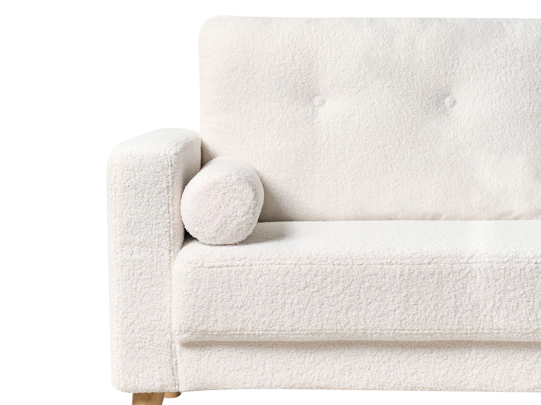 2 Seater Boucle Sofa Off-White KALMAR