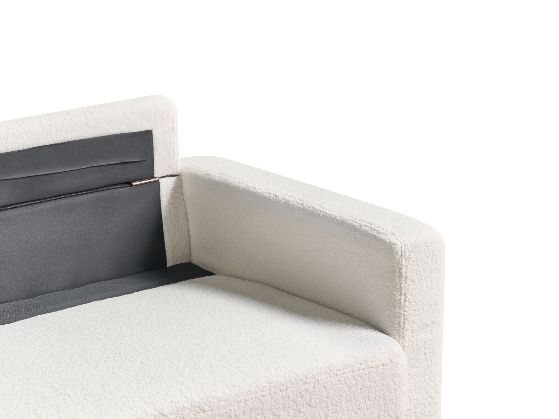 2 Seater Boucle Sofa Off-White KALMAR
