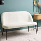2 Seater Boucle Kitchen Sofa White OSBY