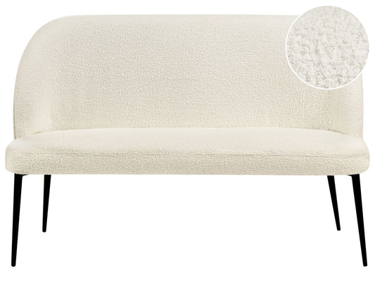 2 Seater Boucle Kitchen Sofa Light Beige OSBY