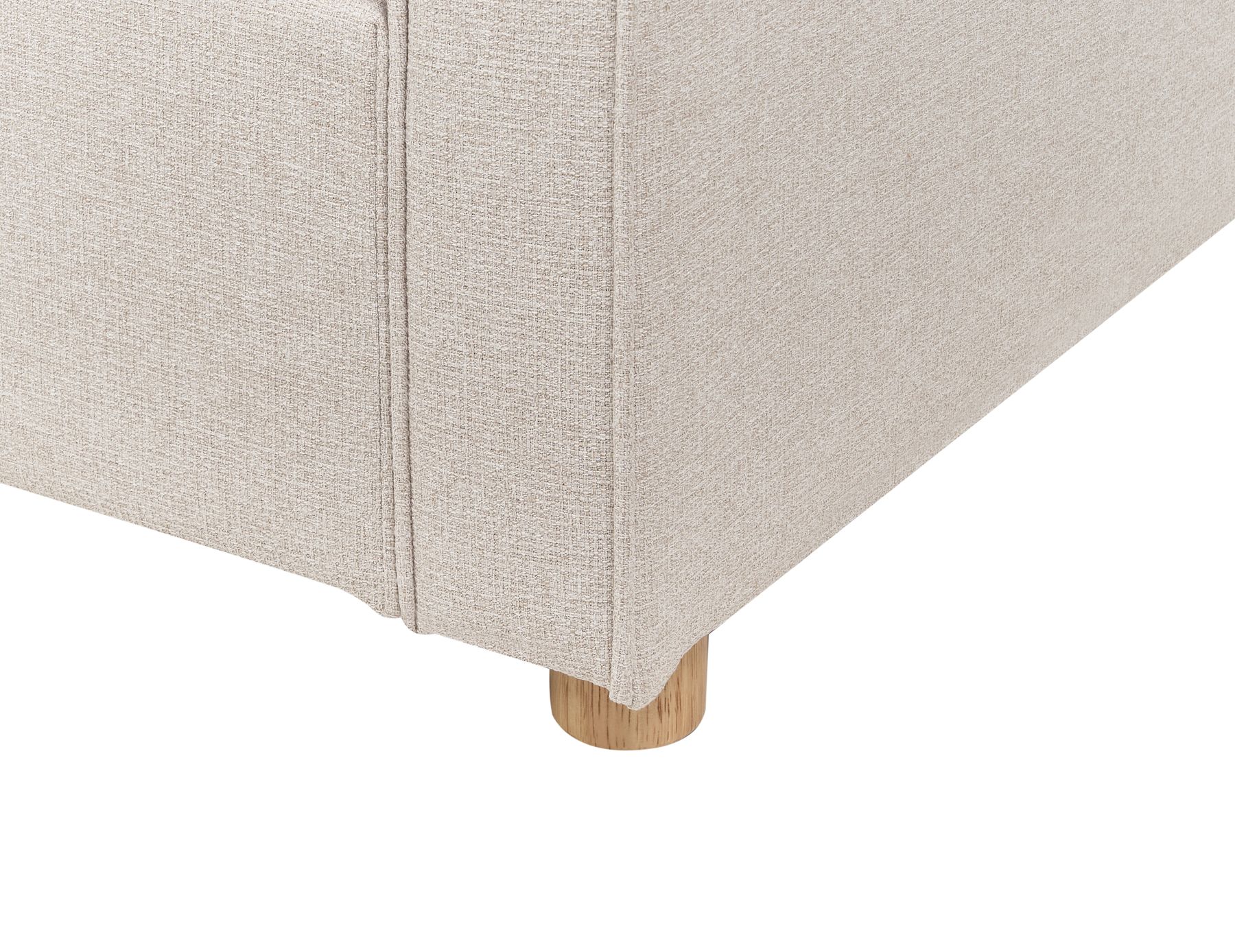 3 Seater Fabric Sofa Beige VINSTRA