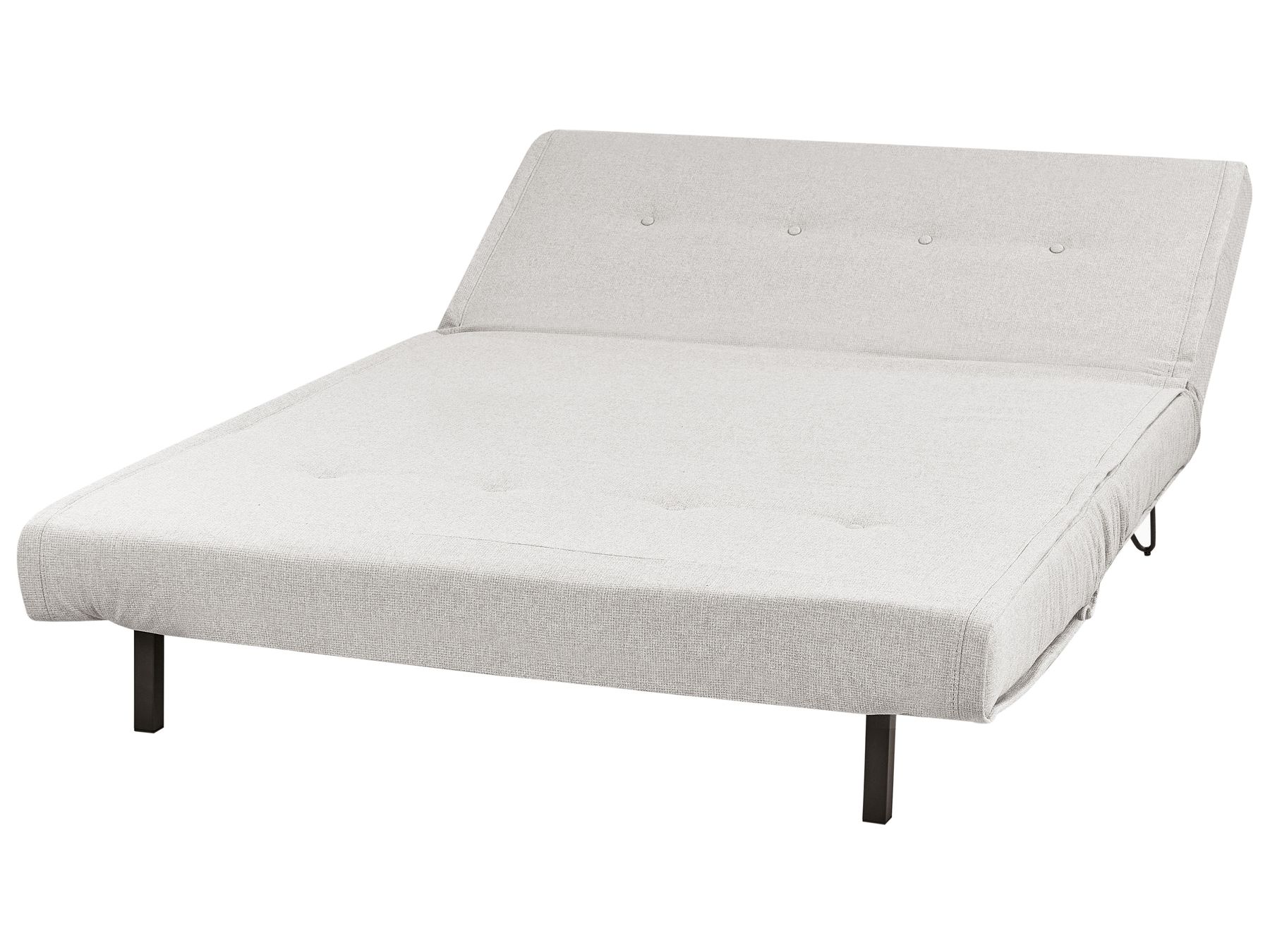 2 Seater Fabric Sofa Bed Light Grey VESTFOLD