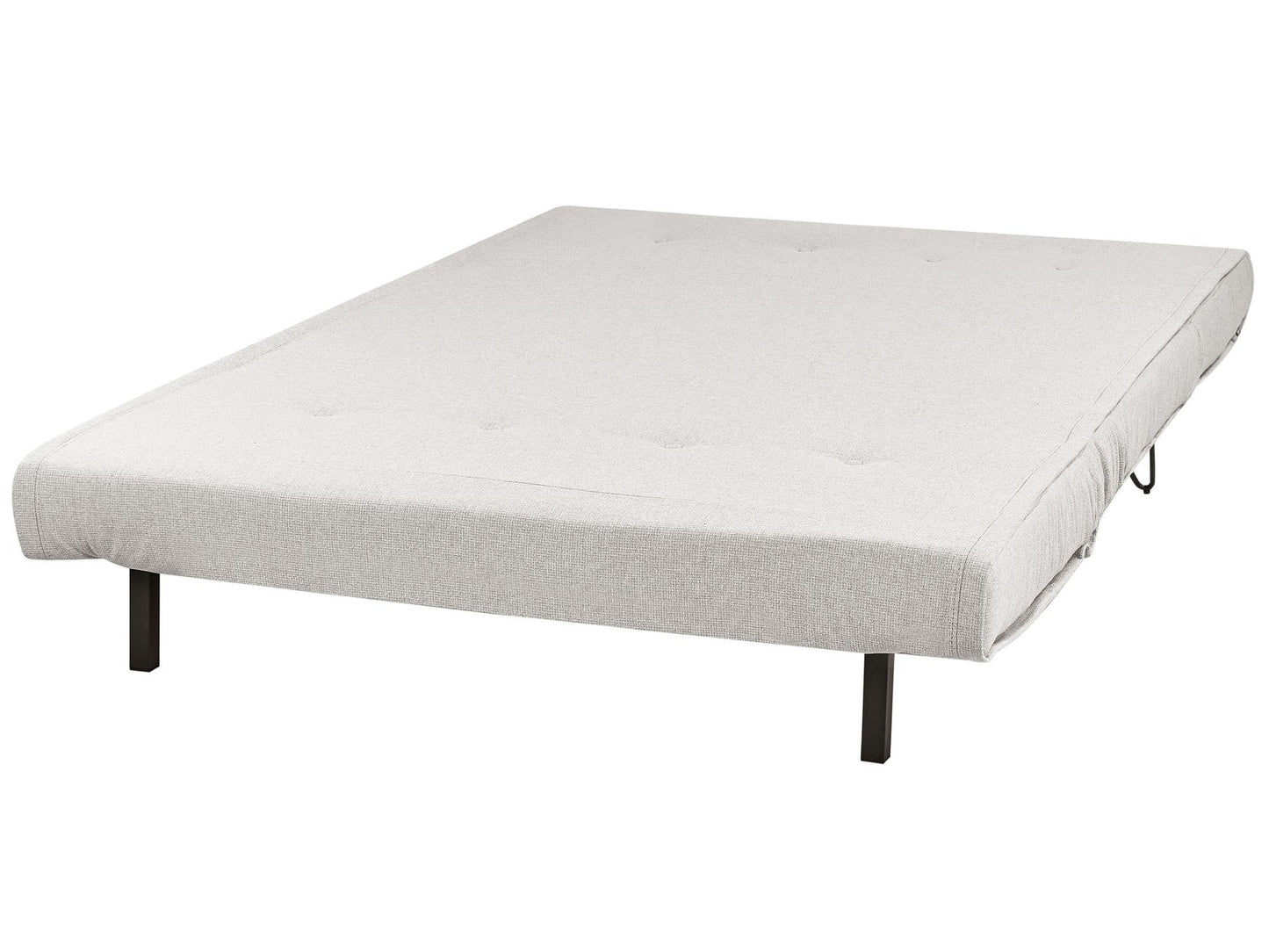 2 Seater Fabric Sofa Bed Light Grey VESTFOLD