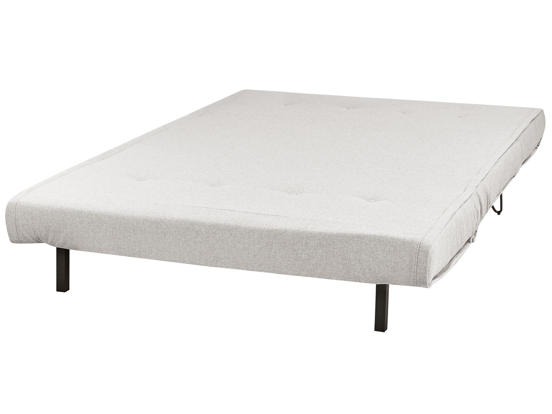 2 Seater Fabric Sofa Bed Light Grey VESTFOLD