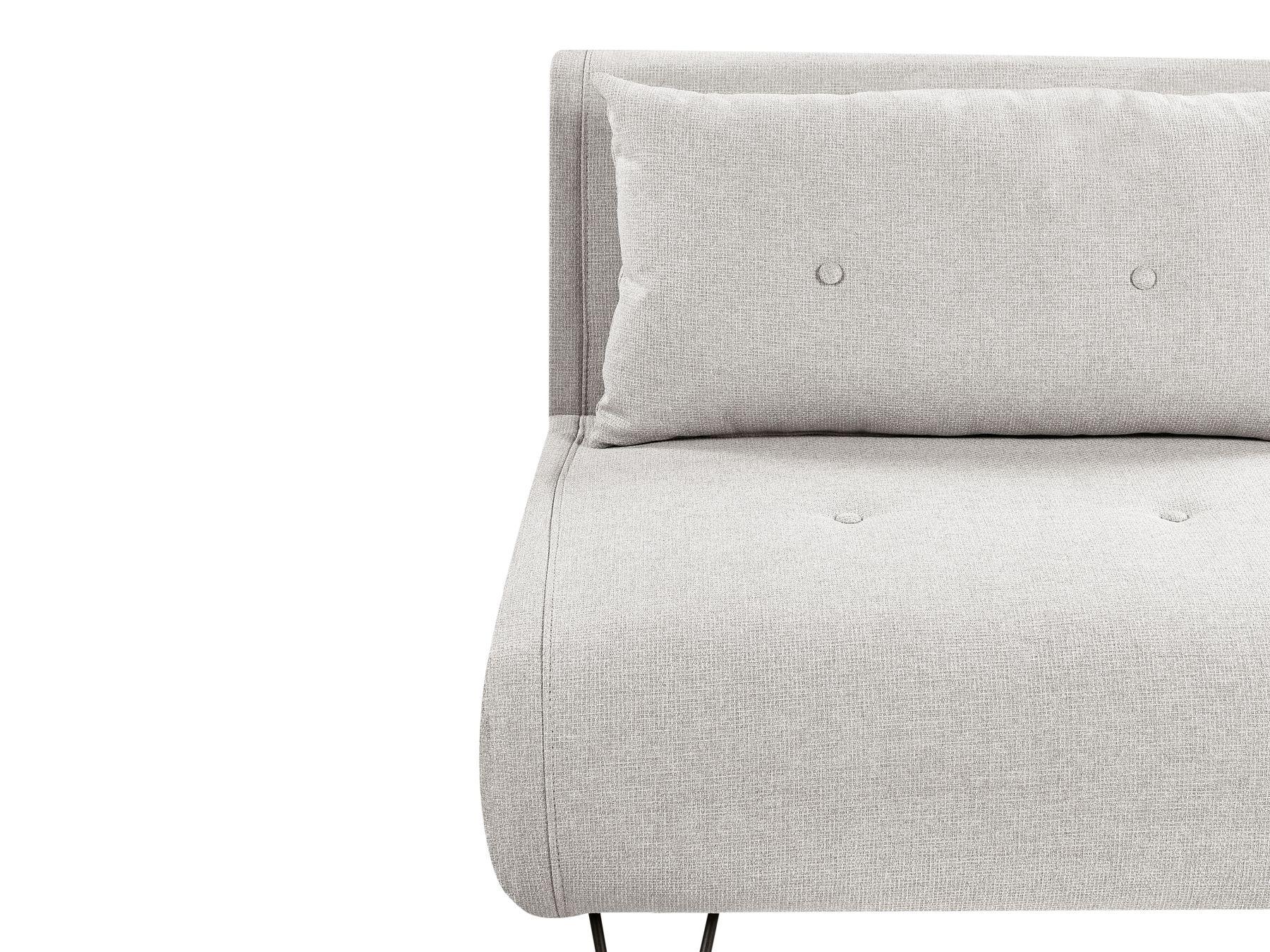 2 Seater Fabric Sofa Bed Light Grey VESTFOLD