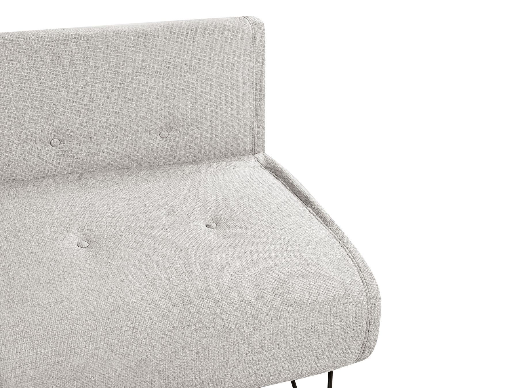 2 Seater Fabric Sofa Bed Light Grey VESTFOLD