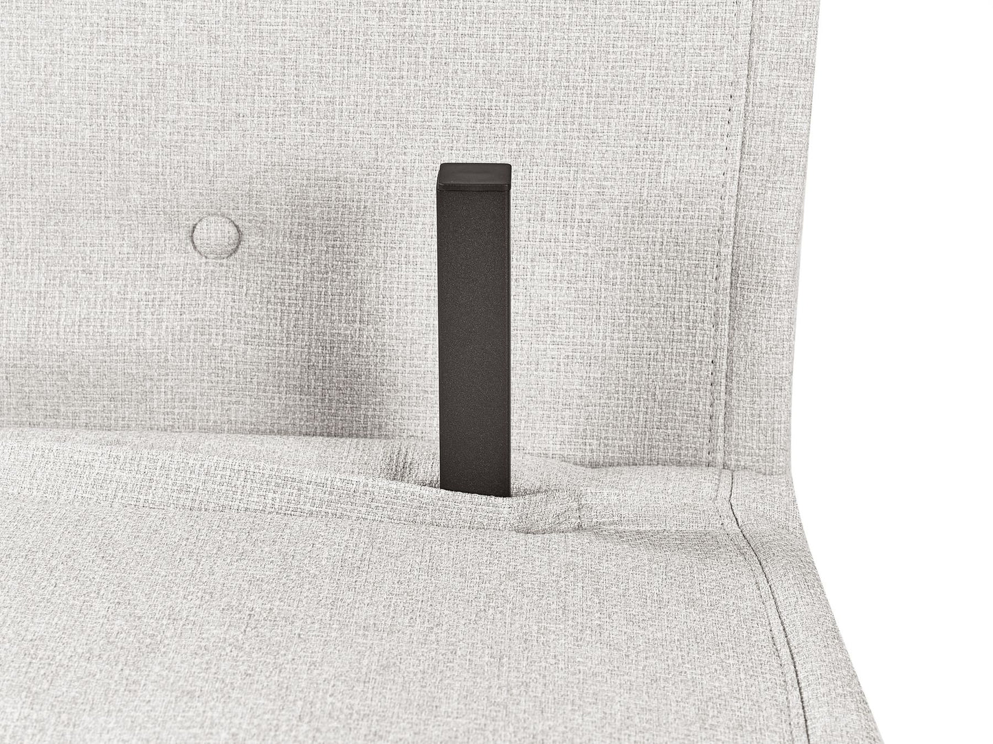 2 Seater Fabric Sofa Bed Light Grey VESTFOLD