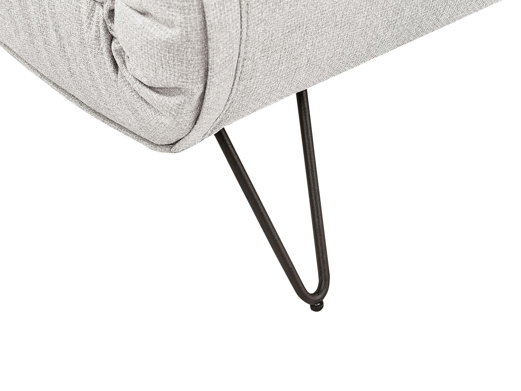 2 Seater Fabric Sofa Bed Light Grey VESTFOLD