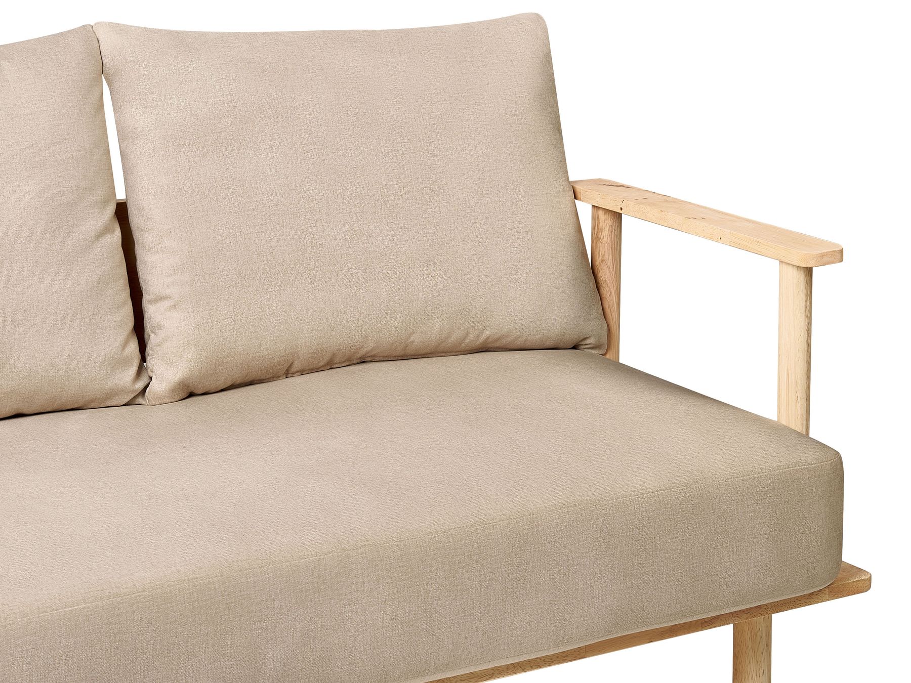 2 Seater Fabric Sofa Beige ASKER