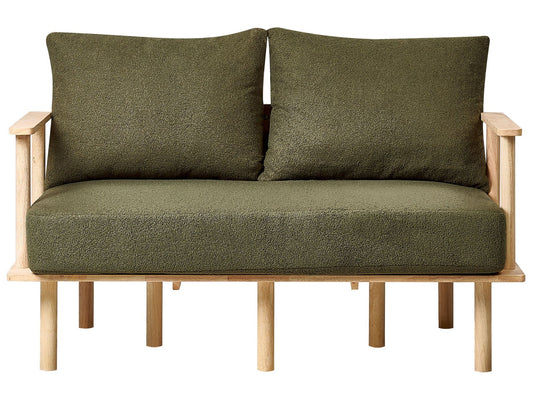 2 Seater Boucle Sofa Dark Green ASKER