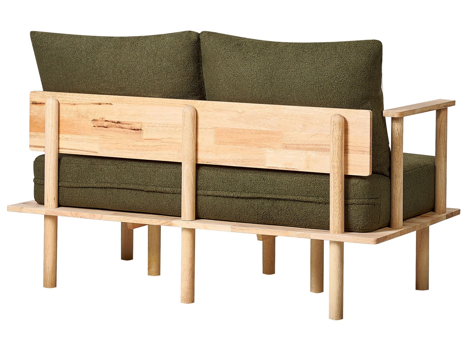 2 Seater Boucle Sofa Dark Green ASKER