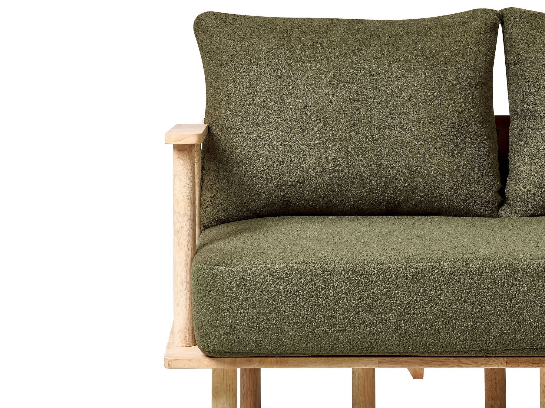 2 Seater Boucle Sofa Dark Green ASKER