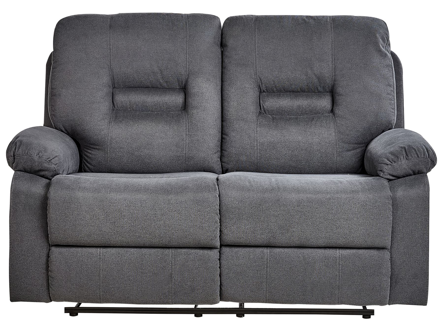 2 Seater Fabric Manual Recliner Sofa Grey BERGEN II