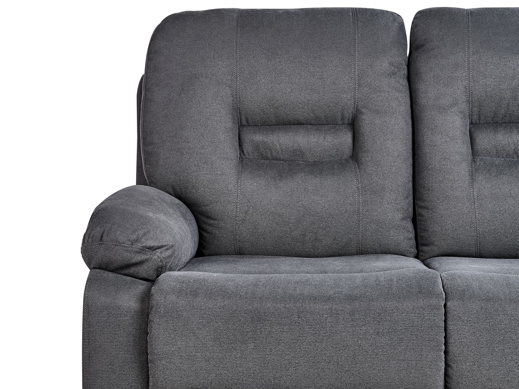 2 Seater Fabric Manual Recliner Sofa Grey BERGEN II