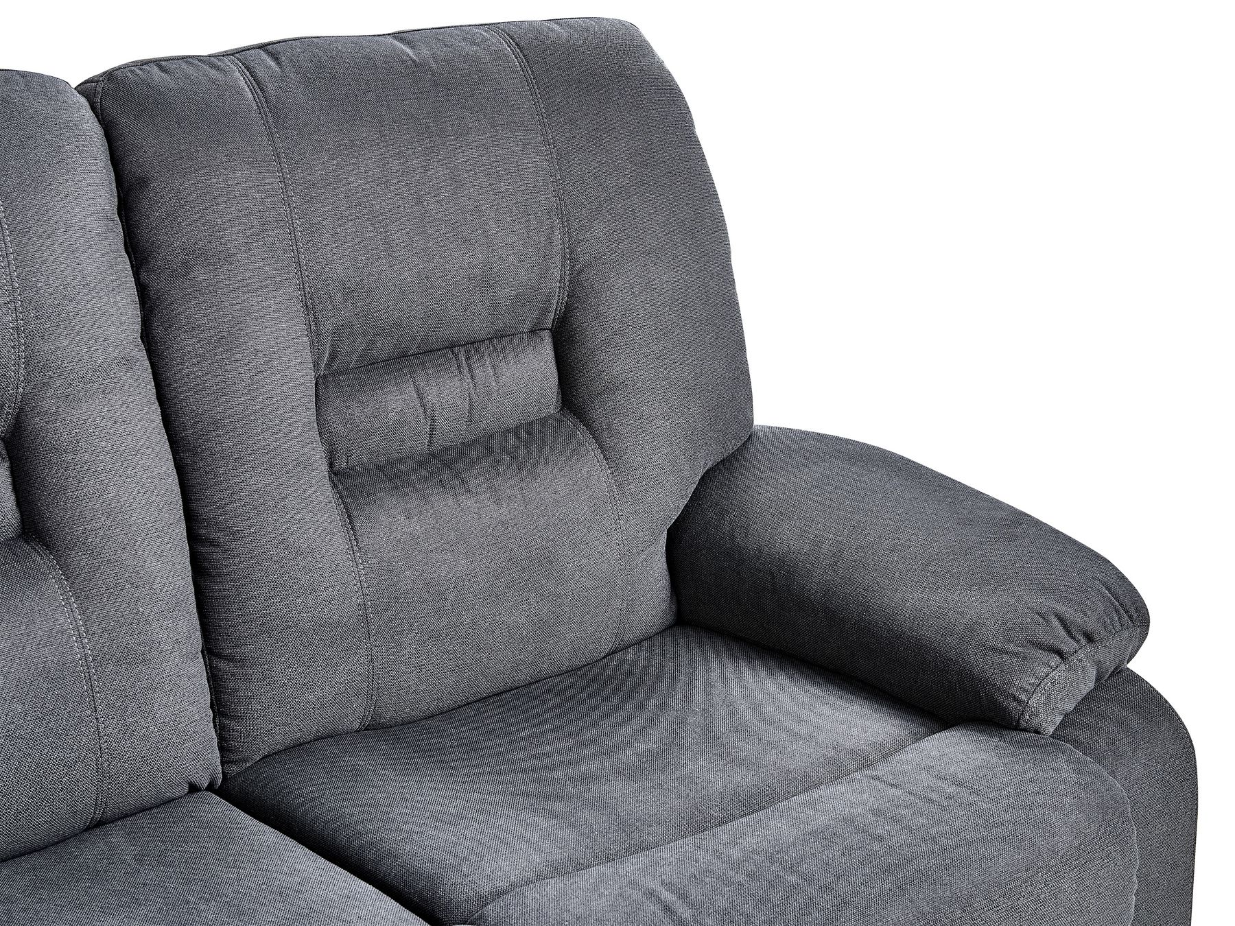 2 Seater Fabric Manual Recliner Sofa Grey BERGEN II