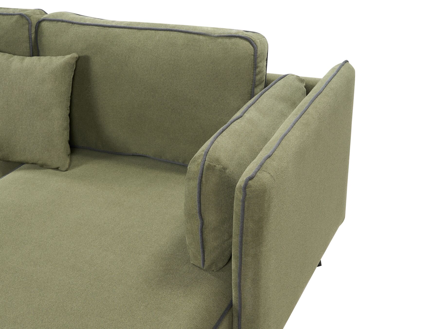 Left Hand Fabric Corner Sofa Green ALTAN