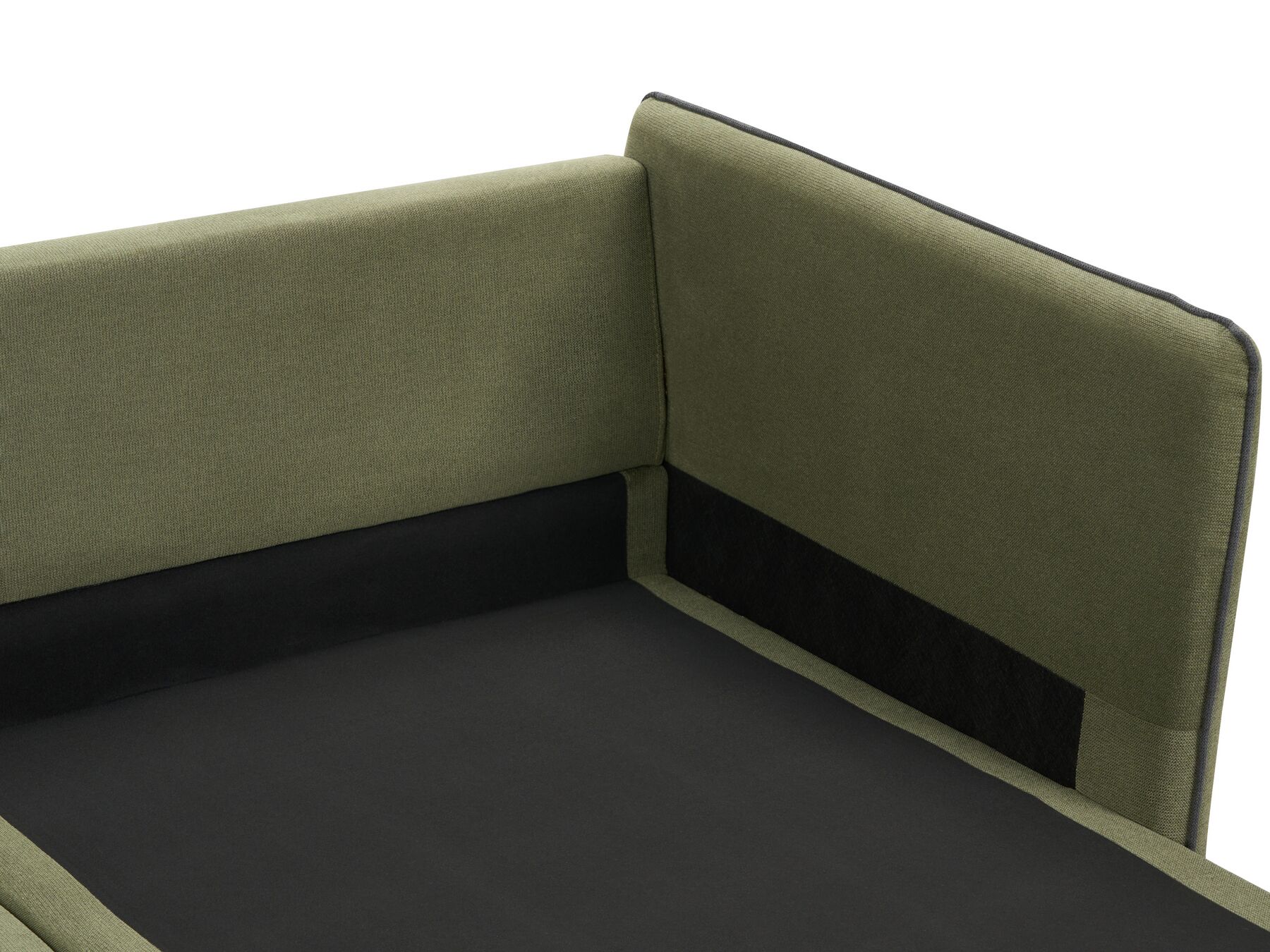 Left Hand Fabric Corner Sofa Green ALTAN
